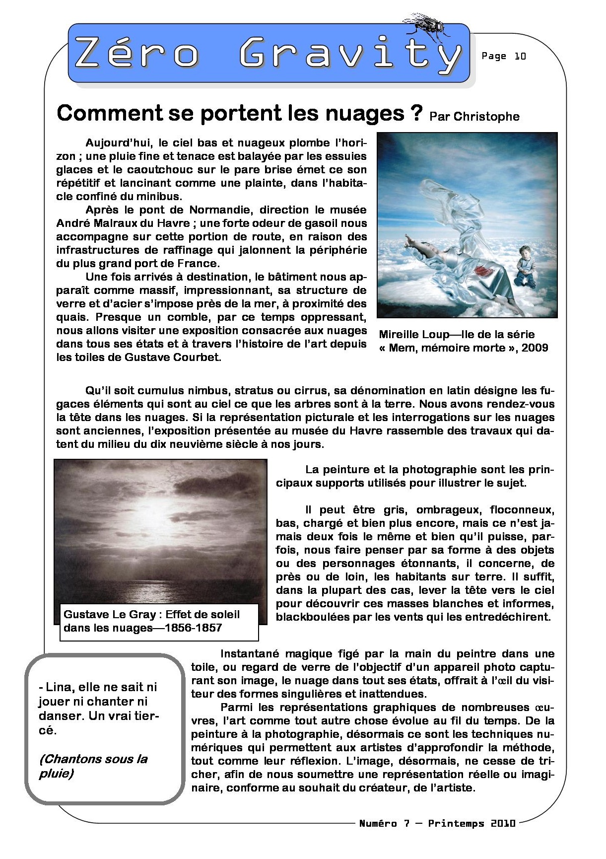 Zéro Gravity, le journal des patients de l'hôpital de jour de Trouville sur Mer